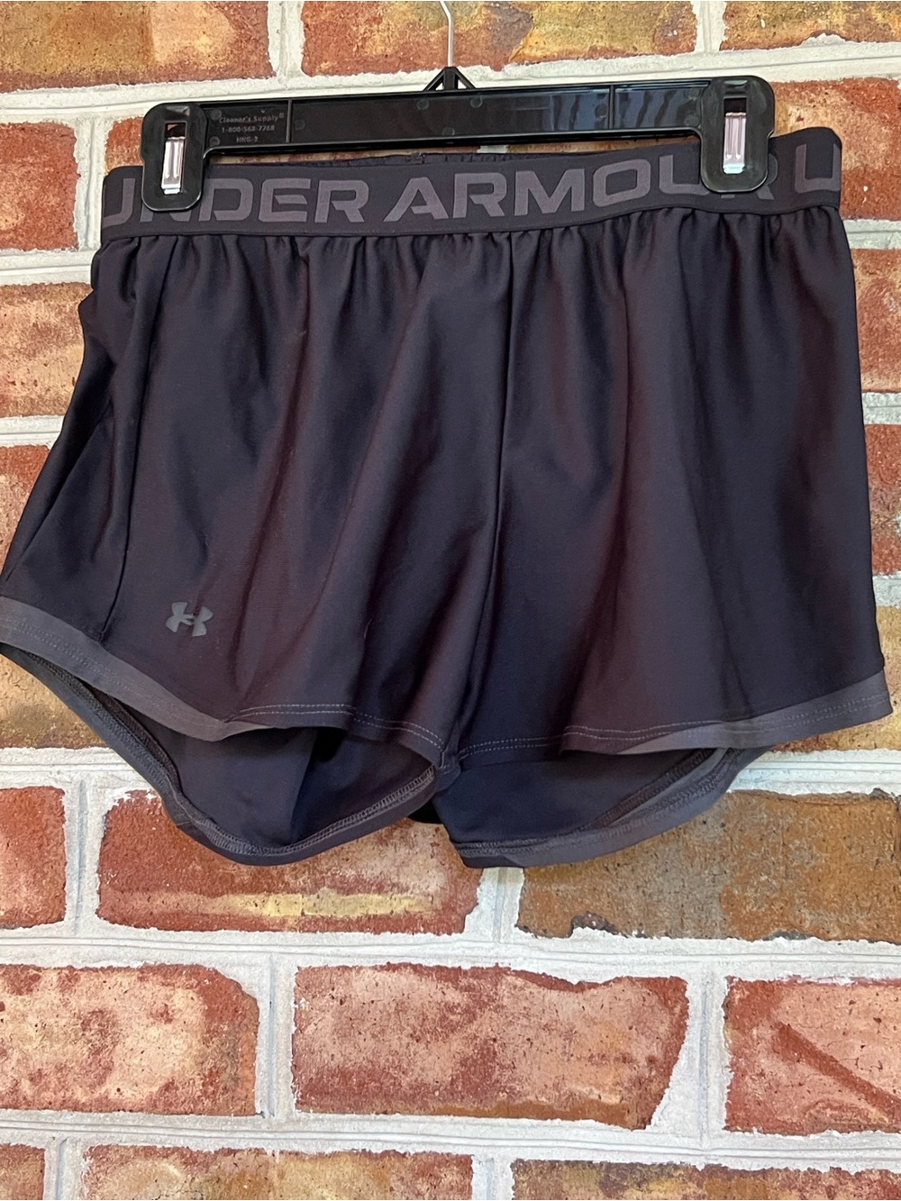 Under Armour Black Women's Athletic Running Shorts with Branded Waistband. Med